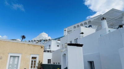 Blue Domed Church Santorini