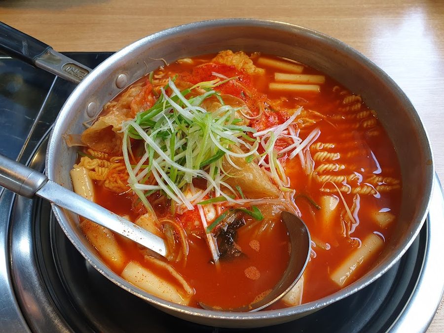 One-way instant rice cake soup and pizza oven