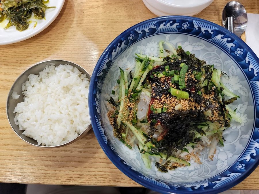 靑林水拌生魚片