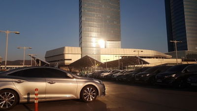 Daejeon Station Parking Lots above Railways