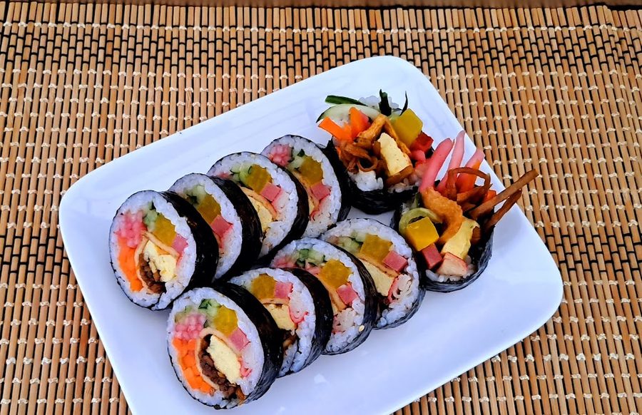 Kkamang Gimbap Ppalgang Tteokbokki