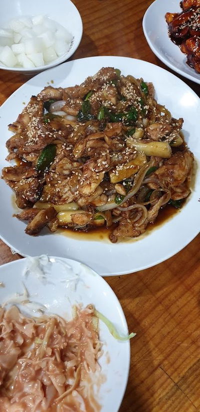 시골닭숯불바베큐
