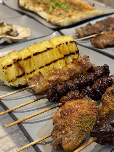Threesome barbeque restaurant