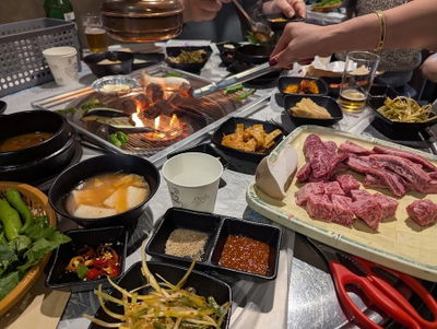 깍뚝연탄구이