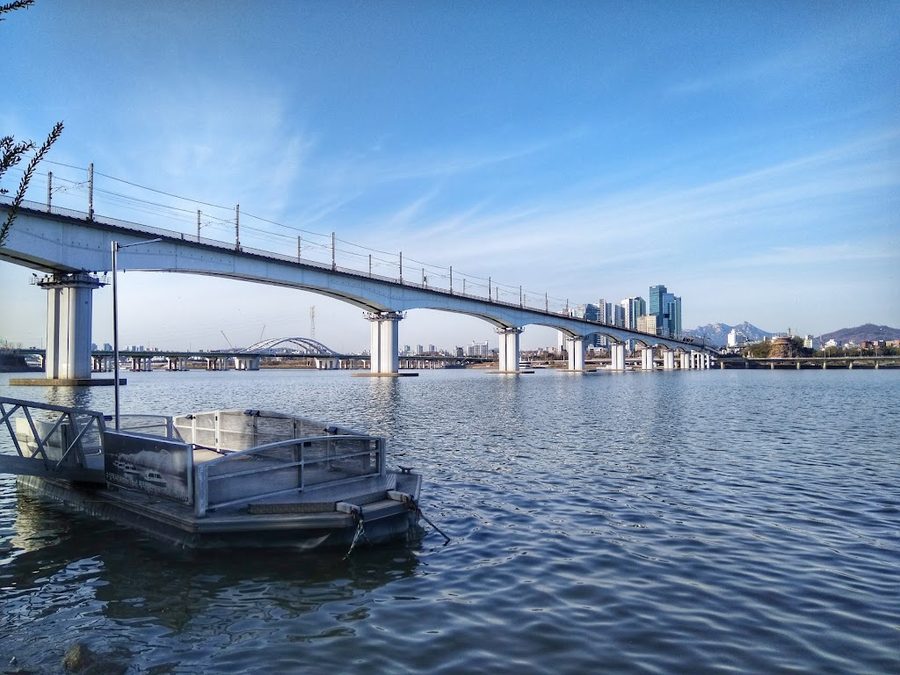 Hangang Park next to Dangsan Station Water Taxi