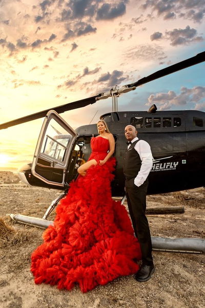 Flying Dress In Santorini Photoshoot By